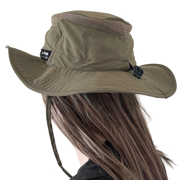 Panama Jack Wide Brim Boonie Hat Utility Fishing Safari UVF Protection Khaki - Picture 5 of 10